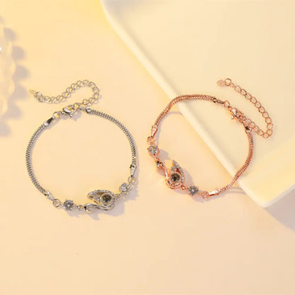 Schwarzer Schwan-Armband mit Zirkon für ein modisches Statement